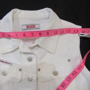 Vintage White Denium Vest – Small Squeeze Jeans As Is